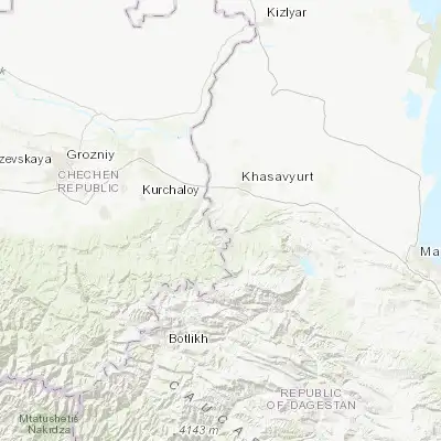 Map showing location of Novolakskoye (43.119520, 46.482810)