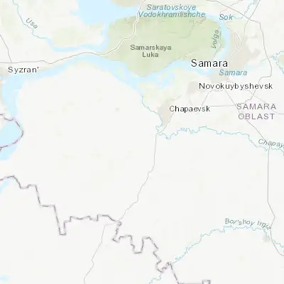 Map showing location of Osinki (52.843200, 49.513200)