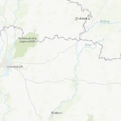 Map showing location of Pereleshinskiy (51.714800, 40.195300)