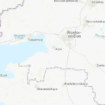 Map showing location of Peshkovo (47.018670, 39.388450)