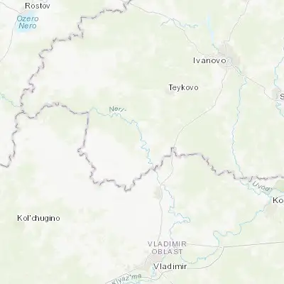 Map showing location of Petrovskiy (56.642100, 40.320260)