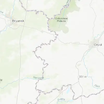 Map showing location of Shablykino (52.856610, 35.196370)