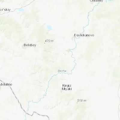 Map showing location of Shafranovo (53.966670, 54.766670)