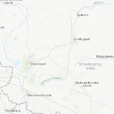 Map showing location of Spitsevka (45.123060, 42.512500)