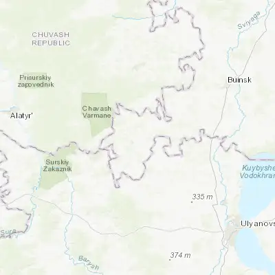 Map showing location of Staroye Drozhzhanoye (54.726570, 47.567660)