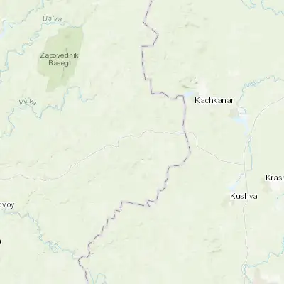 Map showing location of Tëplaya Gora (58.524440, 59.072780)