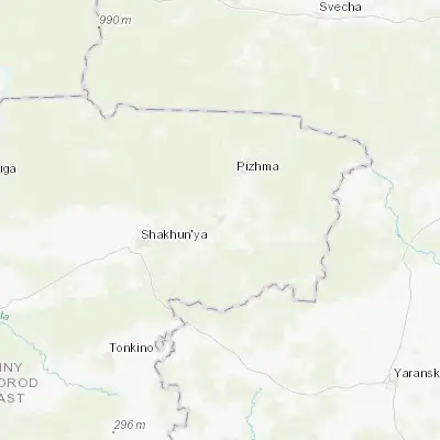 Map showing location of Tonshayevo (57.735980, 47.012650)