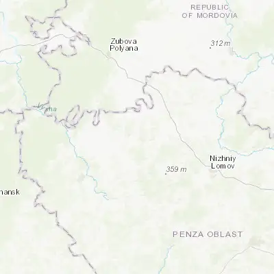 Map showing location of Vadinsk (53.691570, 43.057440)