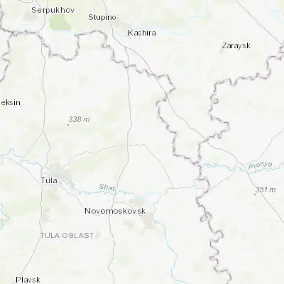 Map showing location of Venëv (54.355330, 38.268430)