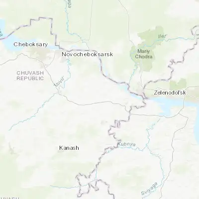 Map showing location of Yantikovo (55.821580, 47.910360)