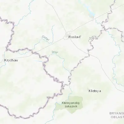 Map showing location of Yershichi (53.672500, 32.754170)