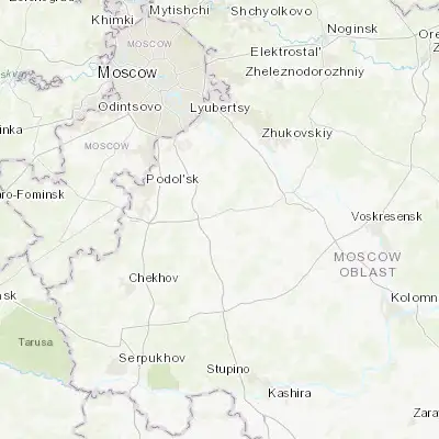 Map showing location of Zhitnevo (55.342330, 37.914640)