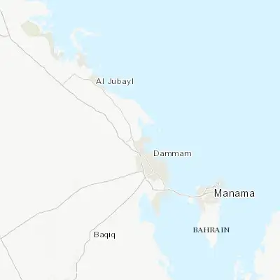 Map showing location of Al Qaţīf (26.565420, 50.008900)