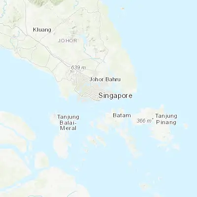 Map showing location of Singapore (1.289670, 103.850070)