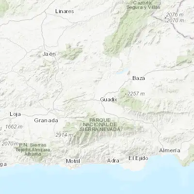 Map showing location of Benalúa de Guadix (37.351910, -3.164040)