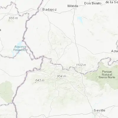 Map showing location of Fregenal de la Sierra (38.169220, -6.653700)