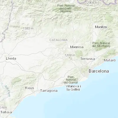 Map showing location of Igualada (41.580980, 1.617200)