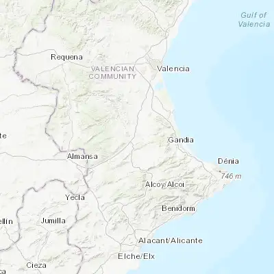 Map showing location of Llosa de Ranes (39.021630, -0.538030)