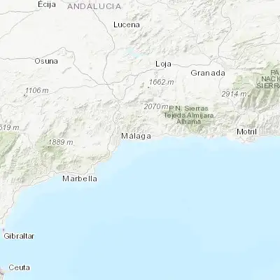 Map showing location of Rincón de la Victoria (36.717150, -4.275830)