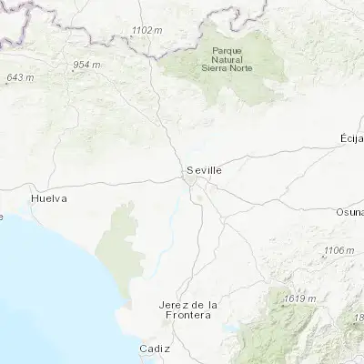 Map showing location of San Juan de Aznalfarache (37.358130, -6.037310)