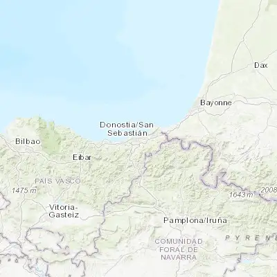 Map showing location of Donostia / San Sebastián (43.312830, -1.974990)