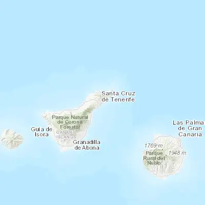 Map showing location of Santa Cruz de Tenerife (28.468240, -16.254620)