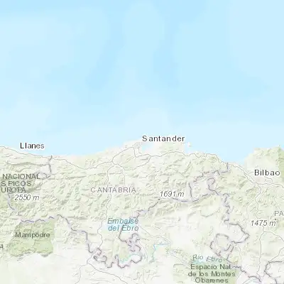 Map showing location of Santander (43.464720, -3.804440)