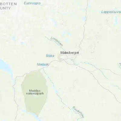 Map showing location of Gällivare (67.133870, 20.652780)