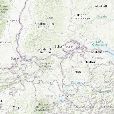 Map showing location of Bad Zurzach (47.587640, 8.293650)