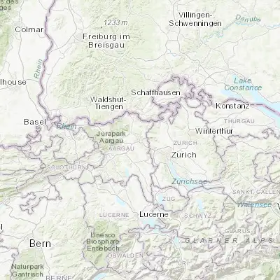 Map showing location of Baden (47.473330, 8.305920)