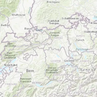 Map showing location of Brittnau (47.259540, 7.946890)