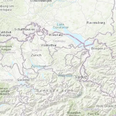 Map showing location of Bütschwil (47.360220, 9.072130)