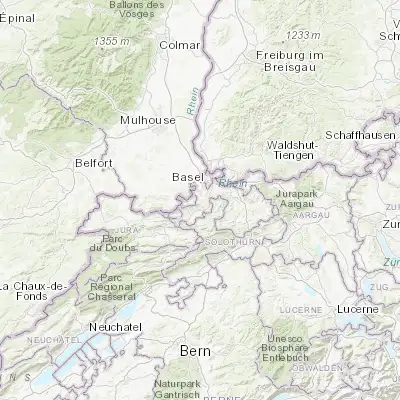 Map showing location of Ettingen (47.482250, 7.546540)