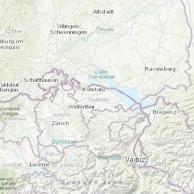 Map showing location of Märstetten-Dorf (47.592520, 9.068510)