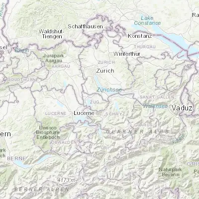 Map showing location of Menzingen (47.177640, 8.592150)