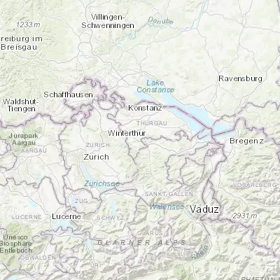 Map showing location of Münchwilen (47.477190, 8.996770)