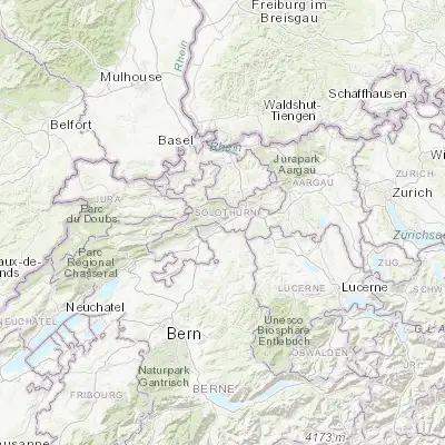 Map showing location of Oensingen (47.287640, 7.716120)