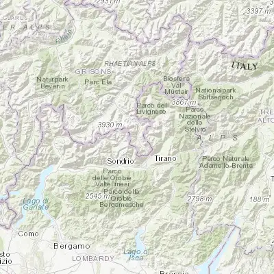 Map showing location of Poschiavo (46.324410, 10.058230)