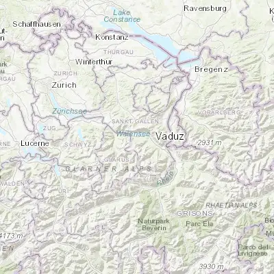 Map showing location of Quarten (47.107000, 9.241990)