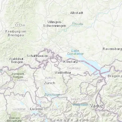 Map showing location of Stein am Rhein (47.659330, 8.859640)