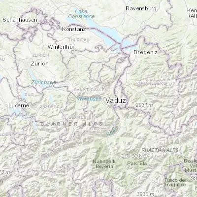 Map showing location of Walenstadt (47.124110, 9.311940)