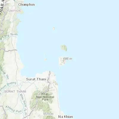 Map showing location of Ko Samui (9.535670, 99.935670)