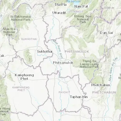 Map showing location of Phitsanulok (16.824810, 100.258580)