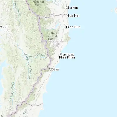 Map showing location of Prachuap Khiri Khan (11.820980, 99.784100)