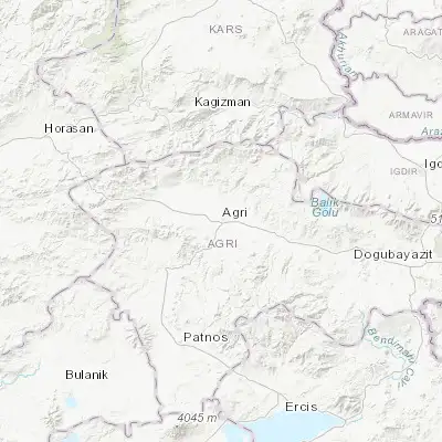 Map showing location of Ağrı (39.714670, 43.040150)