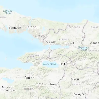 Map showing location of Altınova (40.694950, 29.509860)