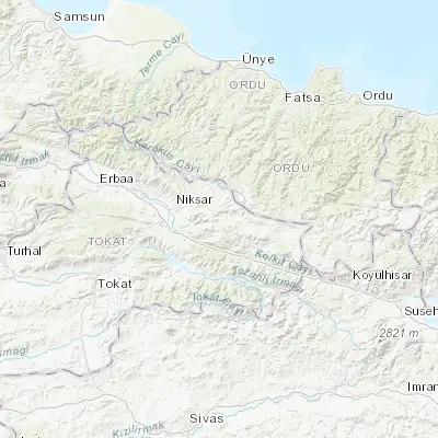 Map showing location of Başçiftlik (40.546940, 37.169170)