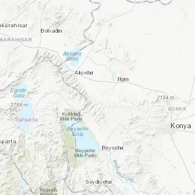 Map showing location of Doğanhisar (38.146300, 31.676480)