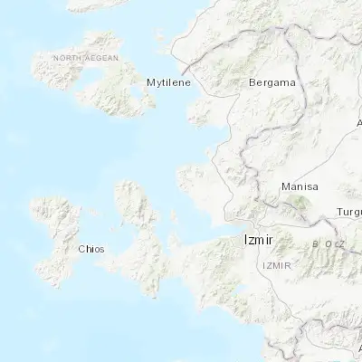 Map showing location of Foça (38.670300, 26.756560)