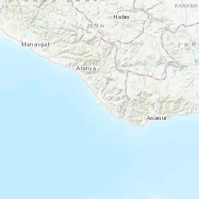 Map showing location of Gazipaşa (36.269420, 32.317920)